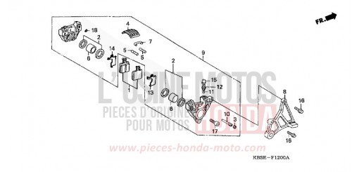REAR BRAKE CALIPER NSR125R1 de 2001